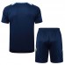 24/25 Real Madrid Navy Blue Training Jersey Kit short Sleeve (Shirt + Short)-4474683