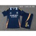 24/25 Real Madrid Navy Blue Training Jersey Kit short Sleeve (Shirt + Short)-4474683