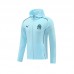 24/25 Marseille Light Green Hooded Edition Classic Jacket Training Suit (Top+Pant)-9086579