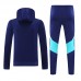 24/25 Flamengo Navy Blue Hooded Edition Classic Jacket Training Suit (Top+Pant)-3461378