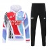 24/25 Arsenal White Red Hooded Edition Classic Jacket Training Suit (Top+Pant)-5973653
