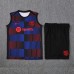24/25 Barcelona Red Blue Training jersey Kit Sleeveless Vest (Vest + Short)-6834978