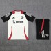 24/25 Manchester United M-U White Training Jersey Kit short Sleeve (Shirt + Short)-6399771