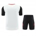 24/25 Manchester United M-U White Training Jersey Kit short Sleeve (Shirt + Short)-6399771