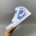 Air Jordan 1 AJ1 High Running Shoes-White/Blue-8441053