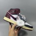 Air Jordan 1 AJ1 High Running Shoes-White/Wine Red-5349625