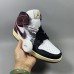 Air Jordan 1 AJ1 High Running Shoes-White/Wine Red-5349625