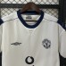 Retro 00/01 Manchester United M-U Away White Jersey Version Short Sleeve-4643554