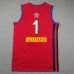 All-star San Antonio Spurs WEMBANYAMA #1 Red NBA Jersey-7262432