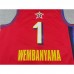 All-star San Antonio Spurs WEMBANYAMA #1 Red NBA Jersey-7262432