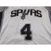 San Antonio Spurs FOX #4 White NBA Jersey-4621944
