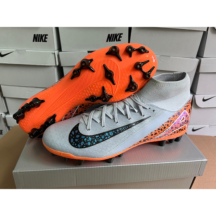 Air Zoom Mercurial Superfly 16 Elite XXV SG Soccer Shoes-Gray/Orange-6796837