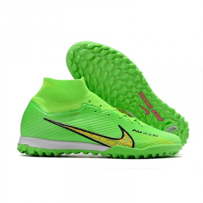Air Zoom Mercurial Vapor XV Elite TF Soccer Shoes-Green/Yellow-1444998