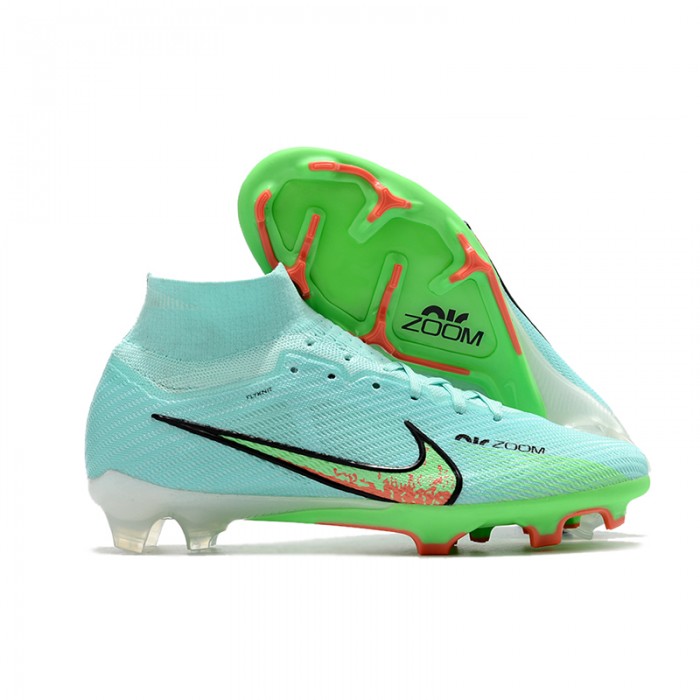 Air Zoom Mercurial Superfly IX Elite FG High Soccer Shoes-Blue/Green-4756463