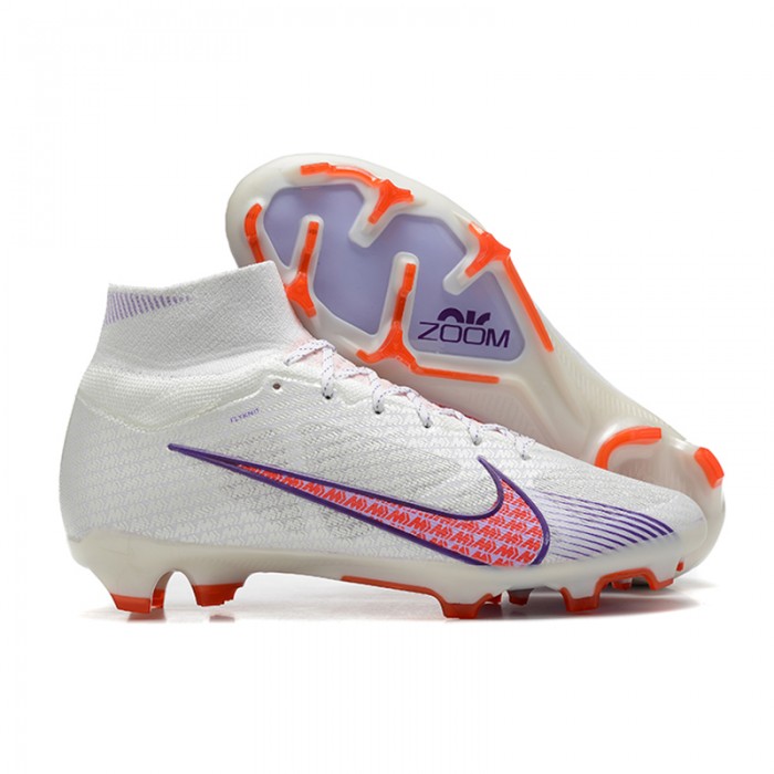 Air Zoom Mercurial Superfly IX Elite FG High Soccer Shoes-White/Red-6130194