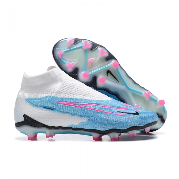 Phantom GX Elite FG High Soccer Shoes-White/Blue-1358057