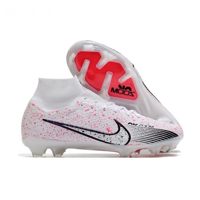 Air Zoom Mercurial Superfly IX Elite FG HIGH Soccer Shoes-White/Red-6268083