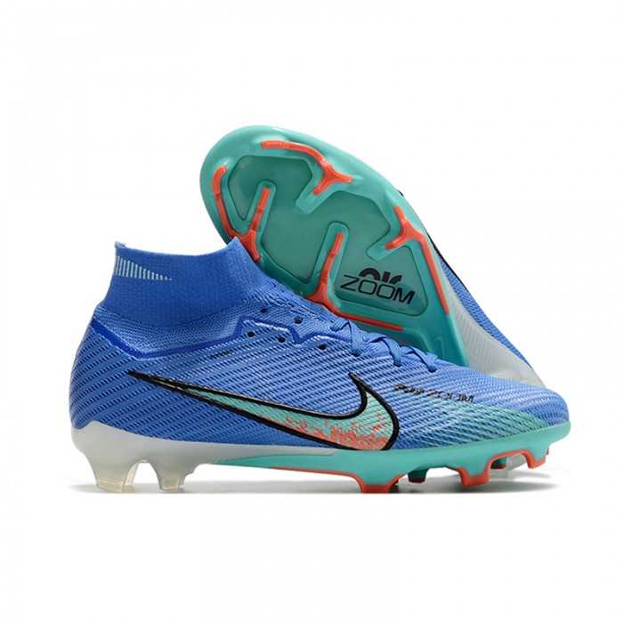 Air Zoom Mercurial Superfly IX Elite FG HIGH Soccer Shoes-Light Blue-607462