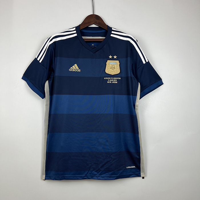 Retro 2014 Argentina Away Blue Jersey Kit short sleeve-5937631