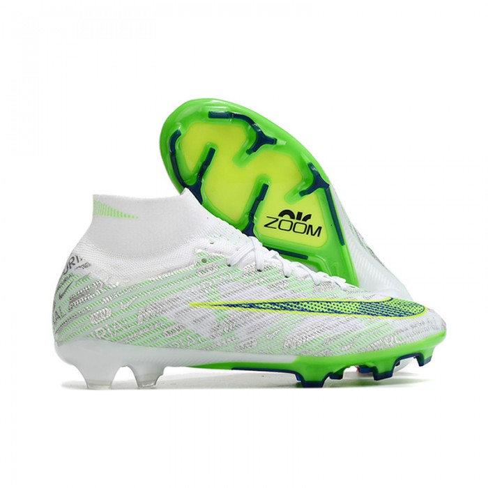 Air Zoom Mercurial Superfly IX Elite FG High Soccer Shoes-Green/White-4123622