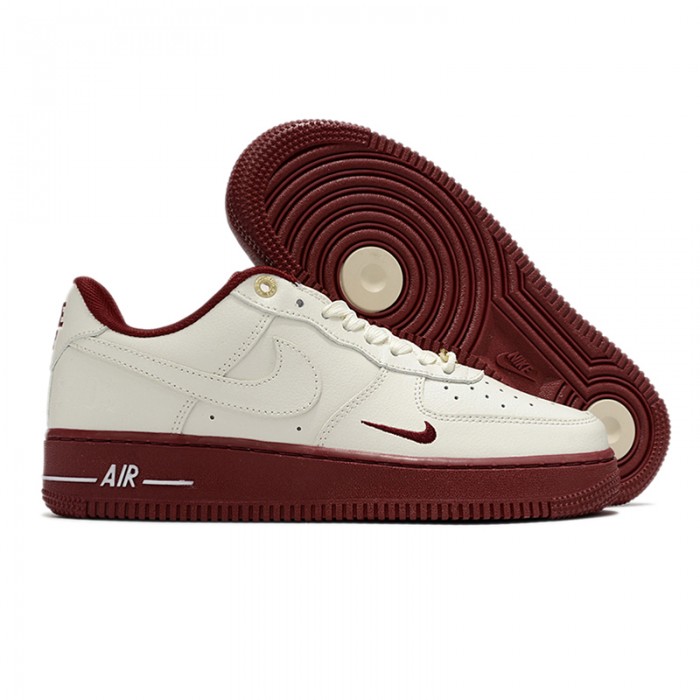 AIR FORCE 1 AF1 Running Shoes-White/Wien Red-5712755