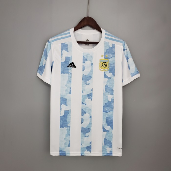 2021 Argentina Home White Blue Jersey Kit short sleeve-1648391