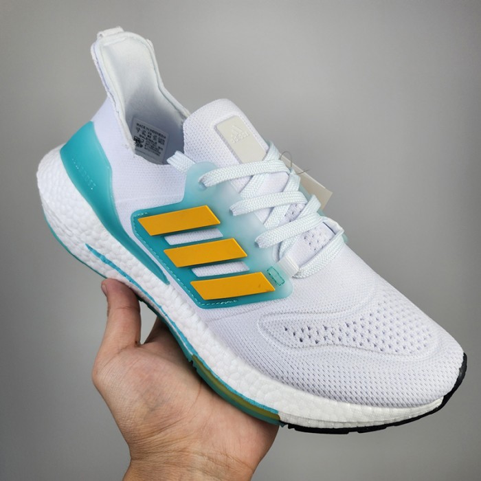Uitra Boost 21 Running Shoes-White/Green-3152484