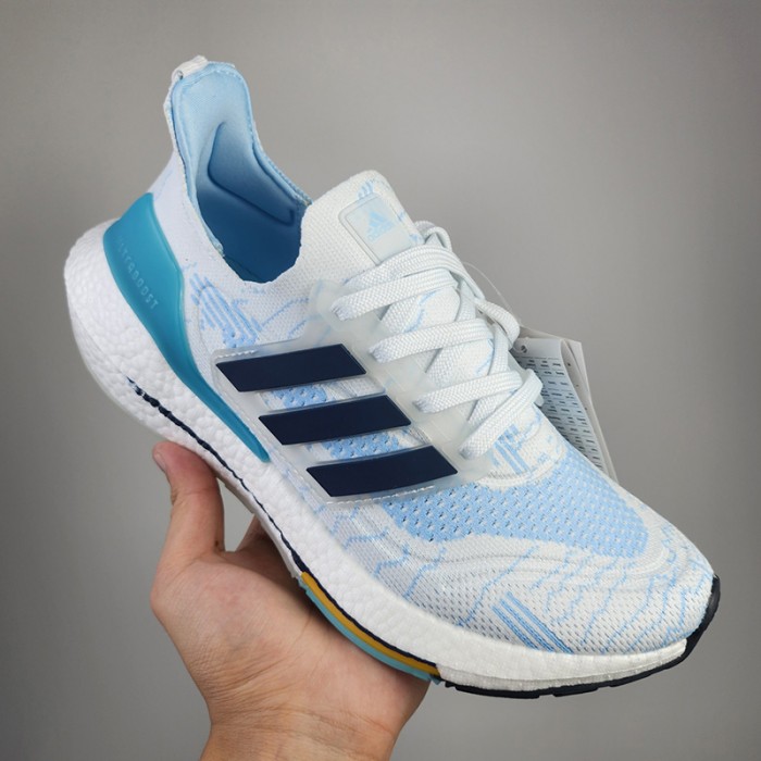 Uitra Boost 21 Running Shoes-White/Blue-375319