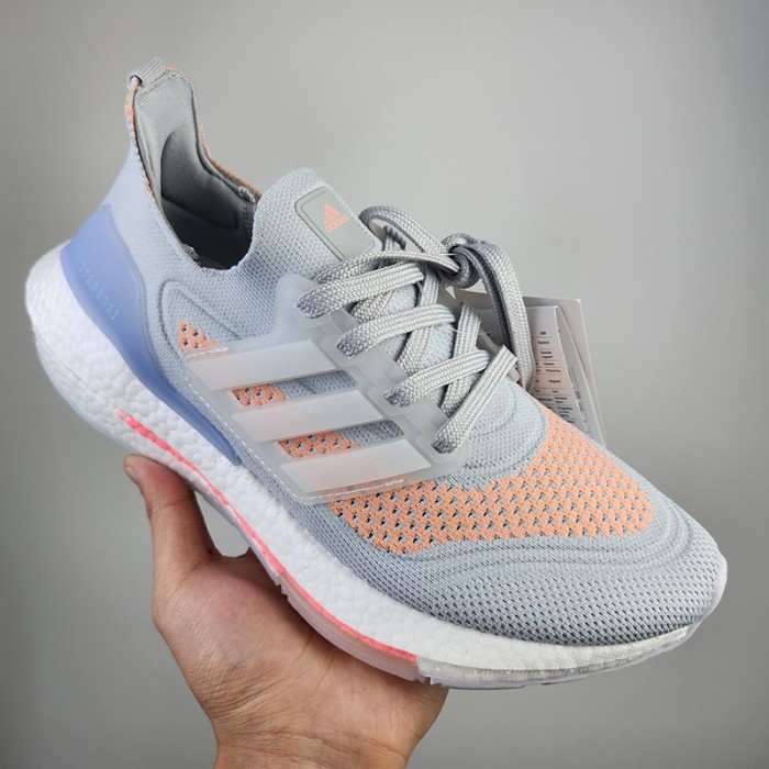 Uitra Boost 21 Running Shoes-Gray/Pink-4447045