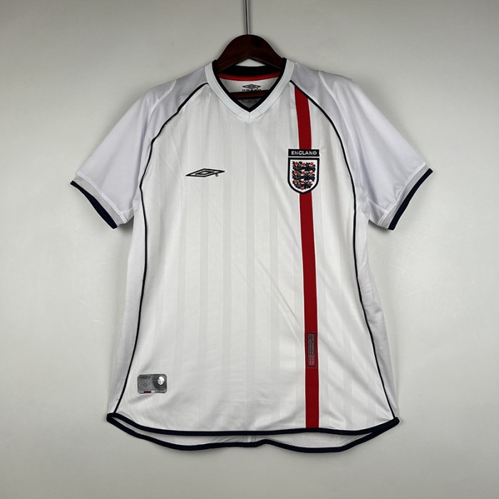 Retro 2002 England Home White Jersey Kit short sleeve-4868853