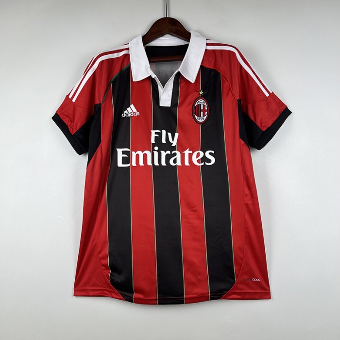 Retro 12/13 AC Milan Home Black Red Jersey Kit short sleeve-3898634