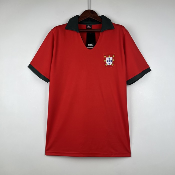 Retro 1972 Portugal Home Red Jersey Kit short sleeve-8390007