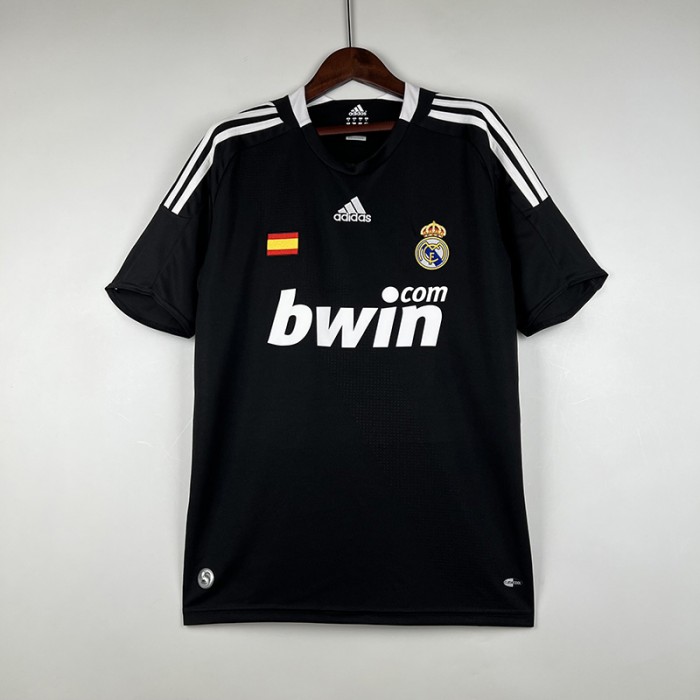 Retro 08/09 Real Madrid Third away Black Jersey Kit short sleeve-5878553