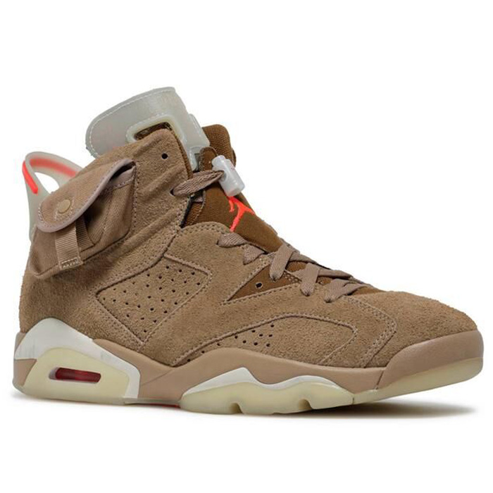 Travis Scott X Air Jordan 6 AJ6 High Running Shoes-Khaki/White-6832473
