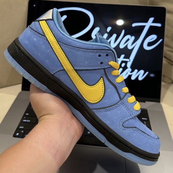 The Powerpuff Girls x SB Dunk Low“Bubbles”Running Shoes-Blue/Yellow-1503237