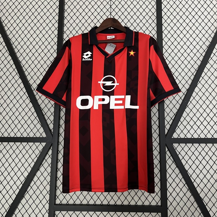 Retro 88/89 AC Milan Home Red Black Jersey Kit short sleeve-5826096