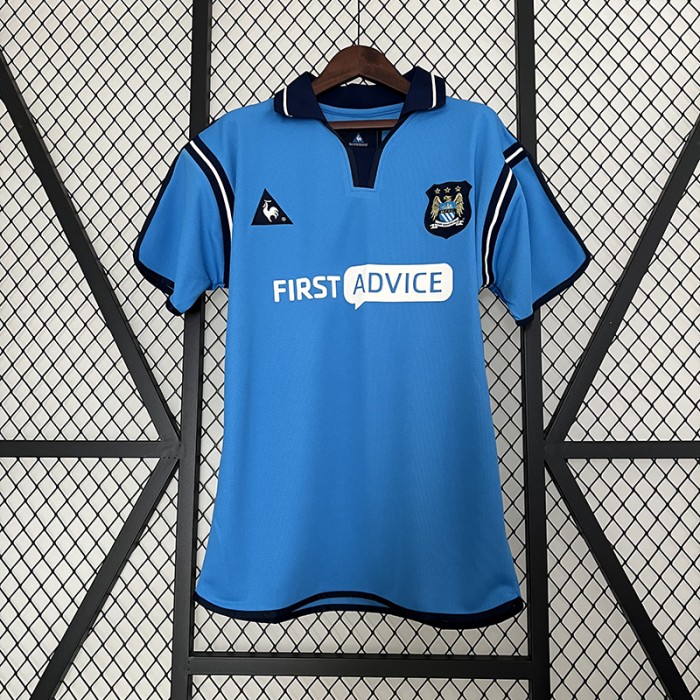 Retro 02/03 Manchester City Home Blue Jersey Kit short sleeve-5433831