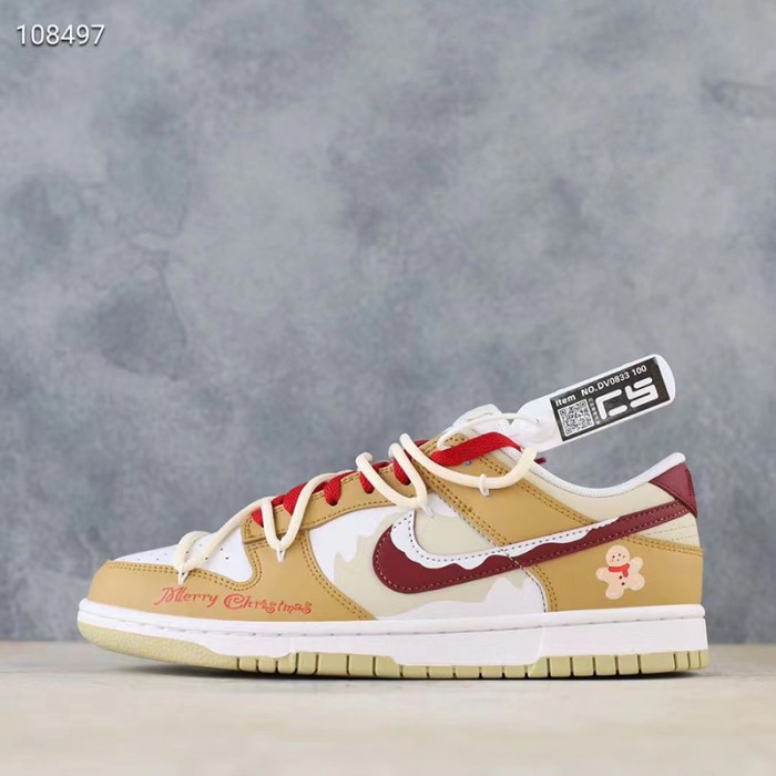 SB Dunk Low Running Shoes-Khaki/White-4035690