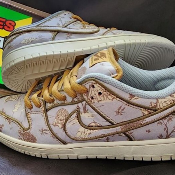 SB Dunk Low Premium“Pastoral Print”Running Shoes-Khkai/Brown-953859