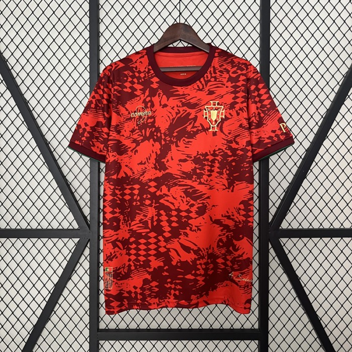2024 Portugal Training Wear Red ersey Kit short sleeve-8106458