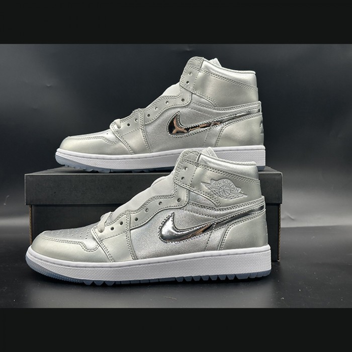 Air​ Jordan 1 ​High AJ1 Running Shoes-Silver/Black-798797