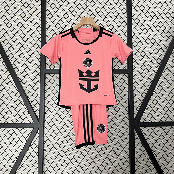 24/25 Kids Miami Home Pink Kids Jersey Kit short Sleeve (Shirt + Short)-3957547
