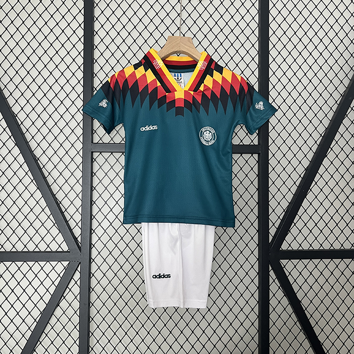 Retro 1994 Kids Germany Away Kids Green Jersey Kit short Sleeve (Shirt + Short)-2987287
