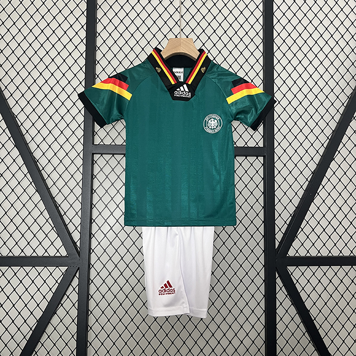 Retro 1992 Kids Germany Away Kids Green Jersey Kit short Sleeve (Shirt + Short)-6273131