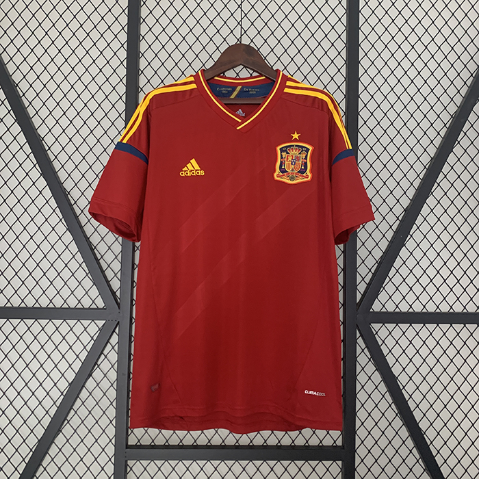 Retro 2012 Spain Home Red Jersey Kit short sleeve-2481321