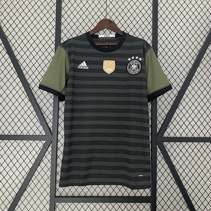 Retro 2016 Germany Away Black Green Jersey Kit short sleeve-5839971