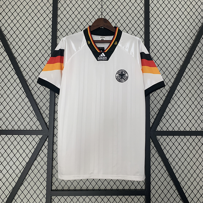 Retro 1992 Germany Home White Jersey Kit short sleeve-6879814