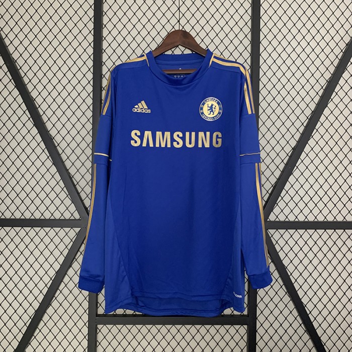 Retro 12/13 Chelsea Home Blue Jersey Kit Long Sleeve-1407781