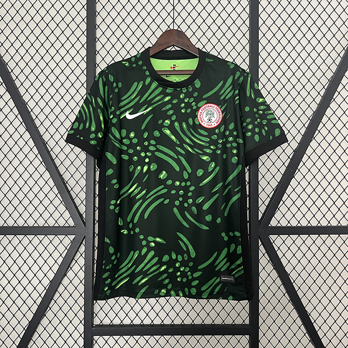2024 Nigeria Home Green Balck Jersey Kit short sleeve-1838286