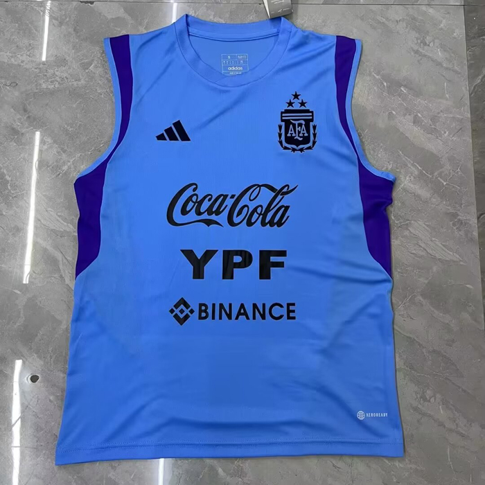 2024 Argentina Training Blue Jersey Kit Sleeveless Vest-3440768